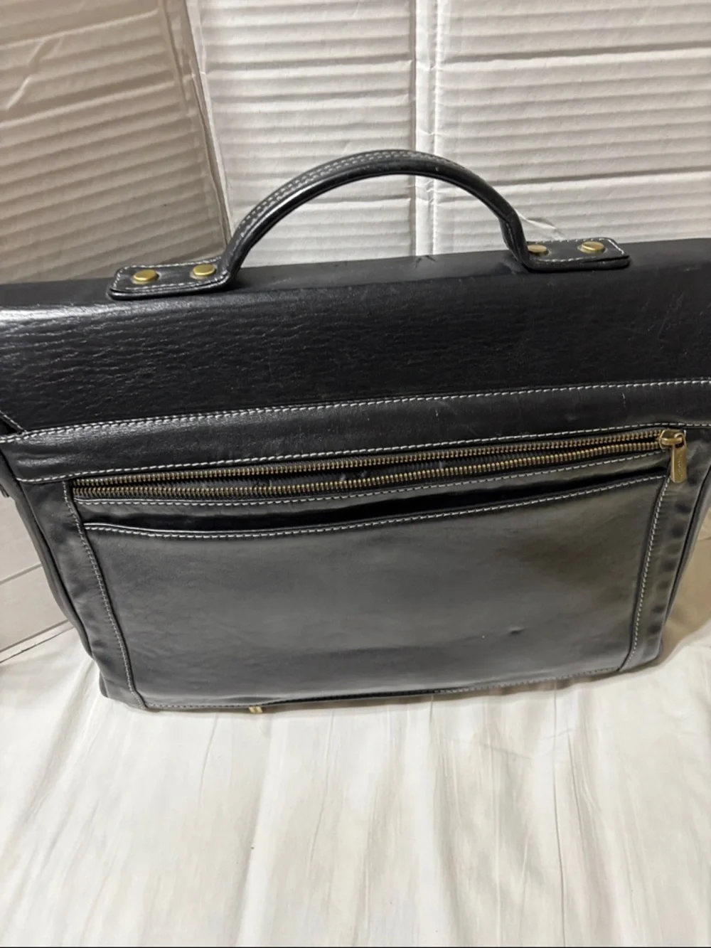 Wittchen Black Leather Men's Bag - Classic Italian Design. Vintage and handmade